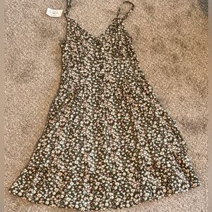 No Boundaries Floral Mini Dress - Black and White